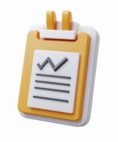 Stylish Clipboard with Graph and Data Sheets for Business and Presentation Needs png