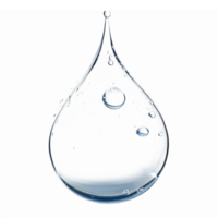 Realistic Water Drop with Bubbles and Transparent Background for Design and Scientific Use png
