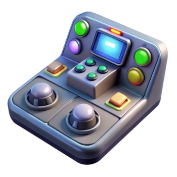 extraordinary minimalist Spaceship control panel with illuminated buttons high resolution png