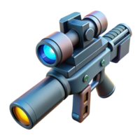 vibrant rustic Laser rifle with targeting scope professional png