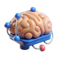 vibrant rustic Brain-computer interface with neural connectors exclusive png