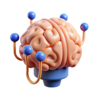 magnificent modern Brain-computer interface with neural connectors original png