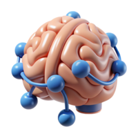 dramatic rustic Brain-computer interface with neural connectors high quality png