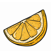 Freshly Sliced Lemon Segment in Vibrant Yellow Color with Detailed Texture for Culinary Designs png