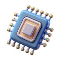 dramatic abstract Artificial intelligence chip with intricate circuitry high resolution png