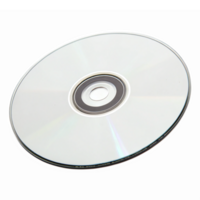 Blank DVD Disc with Reflective Surface for Data Storage or Media Creation Transparent Background png