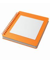 Orange Spiral Bound Notebook with Blank Pages for Note Taking and Creative Drawing png