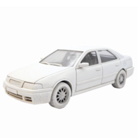 Realistic White Car Model with Fine Details for 3D Rendering and Automotive Design Projects png