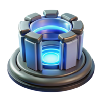 magnificent rustic Teleportation device with glowing portal professional png