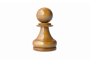 Wooden Chess Pawn Isolated on Transparent Background Ideal for Game Design and Strategy Concepts png