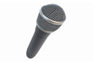 Realistic Microphone Design for Music Events Performances and Broadcasts with Transparent Background png