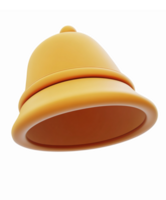 Yellow Bell with Smooth Curves and Solid Shape Ideal for Notifications and UI Design png