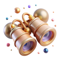 serene creative Opera Glasses Isolated with Pearl Inlay authentic png