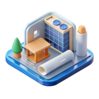 serene creative Architectural design software interface high quality png