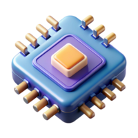 dramatic classic Quantum computing processor chip authentic png