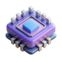 serene minimalist Quantum computing processor chip high resolution png