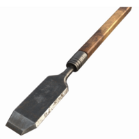 Realistic Carpenter Chisel Wooden Handle Tool for Woodworking and Crafting Projects png