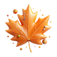 magnificent rustic Orange Maple Leaf Isolated on Transparent Background original png