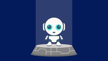Animation Footage of Modern and Intelligent Robot Technology Process video