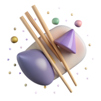 magnificent modern Pair of Chopsticks with Rest Cutout on Transparent Background high resolution png