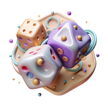 elegant rustic Pair of Dice Isolated with Random Numbers high quality png