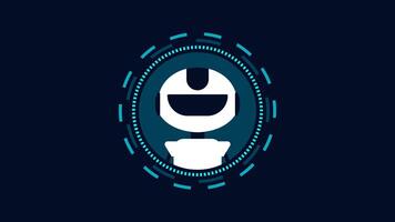 Animated Footage of Virtual Assistant AI Robot by Communicating video