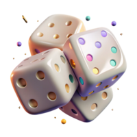 wonderful minimalist Pair of Dice Showing Sixes Isolated high quality png
