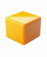 Shiny Yellow Cube Graphic for Modern Design and Branding Projects png