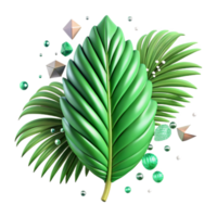 wonderful rustic Palm Leaf Tropical Green Texture Transparent Background authentic png