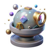 impressive traditional Planetarium Projector Isolated with Dome Projection authentic png