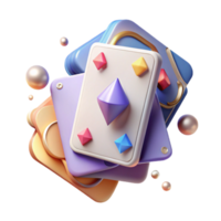 wonderful artistic Playing Card Deck with Back Design Cutout original png