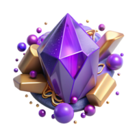 wonderful abstract Purple Amethyst Crystal Cutout Element high quality png