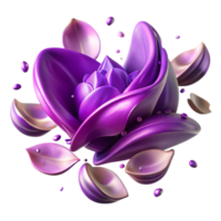 serene classic Purple Flower Petals Blown by Whispering Winds Isolated high quality png