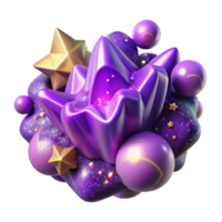 extraordinary creative Purple Nebula with Bright Stars Transparent Background high resolution png