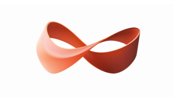 Elegant Twisted Infinity Loop Design in Warm Gradient Colors for Modern Branding png