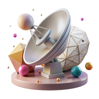 magnificent artistic Radio Telescope Dish Cutout with Parabolic Shape authentic png