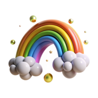 vibrant contemporary Rainbow Arcing Across Sky Cutout Element premium png