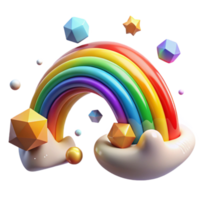 wonderful modern Rainbow Arcing Across Sky Cutout Element authentic png