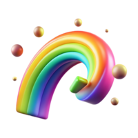 serene contemporary Rainbow Gradient Cutout with Smooth Transition high resolution png