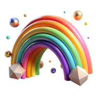 extraordinary rustic Rainbow Arc Isolated with Colorful Bands original png