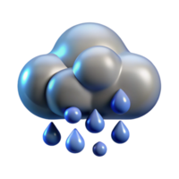 serene minimalist Rain Cloud Outline Cutout Isolated Element detailed png