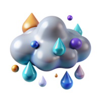 beautiful rustic Rain Cloud with Raindrops Cutout high resolution png