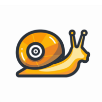 Colorful Cartoon Snail Character with Bright Shell Ideal for Educational Material and Graphics png