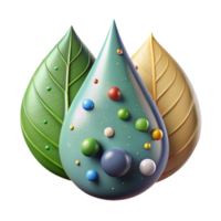 extraordinary rustic Rain Drops on Leaf Surface Cutout Isolated premium png