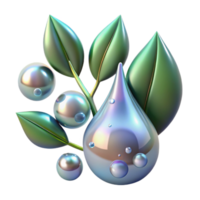 stunning vintage Rain Drops on Leaf Surface Cutout Isolated professional png