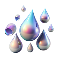 impressive abstract Rain Drops with Gradient Effect Isolated Transparent Background high quality png