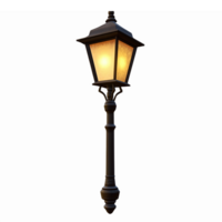 Elegant Street Lantern with Warm Glow for Urban Nightscapes and Decorative Lighting Projects png
