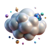 serene rustic Realistic Cloud Formation Isolated on Transparent Background detailed png