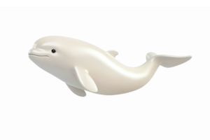 Beluga Whale Illustration on Transparent Background for Aquatic Design Projects png