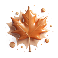 elegant artistic Realistic Maple Leaf Cutout with Veins Isolated authentic png